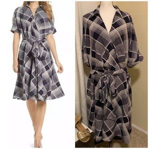 ELIZA J  Surplice FIT & FLARE Midi DRESS size 22W